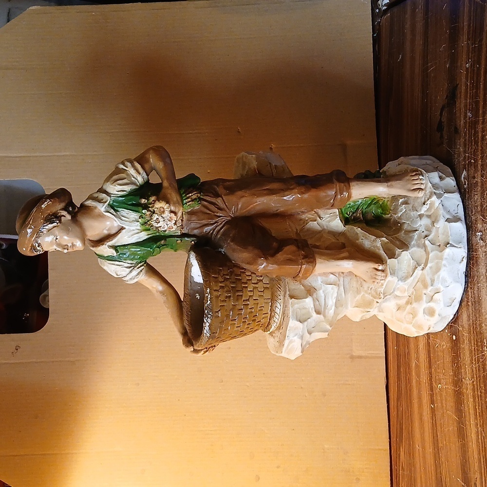 Vintage 1975 Universal Statuary Corp Boy Planter